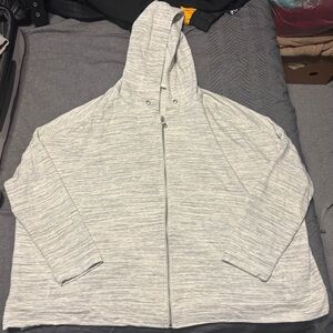 Loft Lou & Grey Heathered Gray Zip-Up Jacket